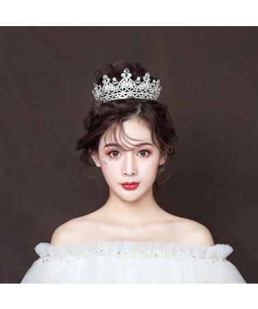 S SNUOY Silver Crystal Queen Crown - Perfect for Wedding, Pageant & Prom - Buy Online on SooperMarket.com