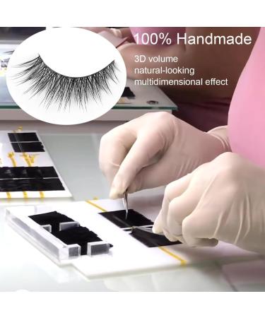 Handmade Lashes Clear Band Wispy False Eyelashes Natural Look 3D Faux Mink Lashes Wispies Natural Fake Lashes Cat Eye Strip Eyelashes Pack - Buy Online on SooperMarket.com