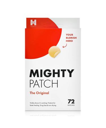 Mighty Patch Original from Hero Cosmetics - Medical-grade Hydrocolloid Pimple Patch Nightime blemish patch wake up to clearer looking skin suitable for sensitive skin (72 Count)