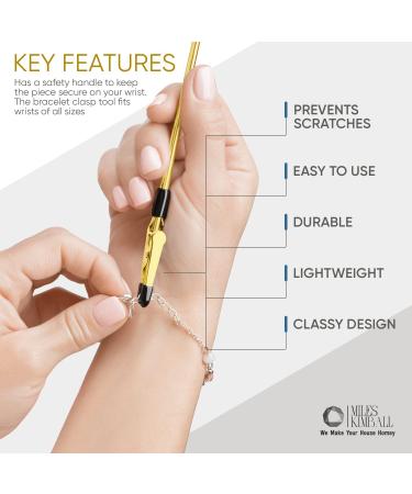 Bracelet Helper Tool - Metal Gold Clasp Helper for Jewelry - Portable and Easy-to-Use - Buy Online on SooperMarket.com
