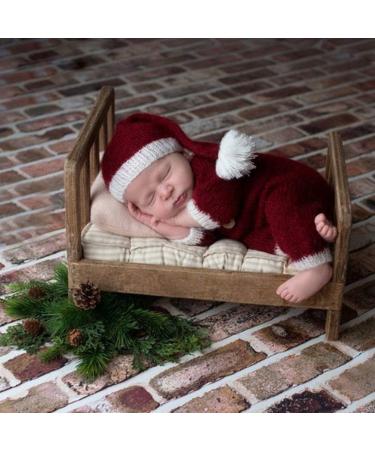 KESYOO Santa Claus Red Hat Newborn Baby Photography Romper Handmade Crochet Knitted Costume for Boys and Girls - Buy Online on SooperMarket.com