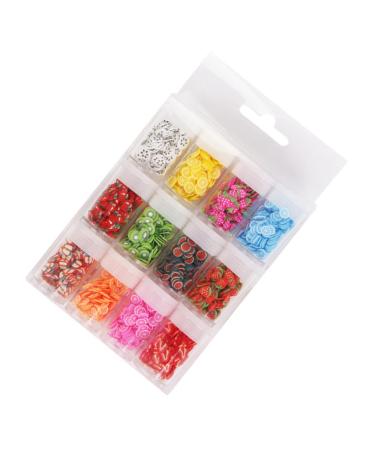 Healeved 60 Boxes Nail Art Accessories 3d Slice Fruits Slices 3d Polymer Slices Nail Decorations for Nail Art Fruit Nail Art Slices Cellphone Decor Clay Soft Pottery Nail Flakes Manicure 14.2X8.8X2.5CMx5pcs Assorted Colorx5pcs