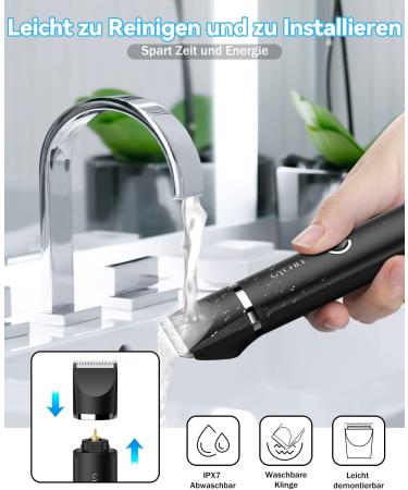 7-in-1 Men's Body Shaver & Groomer | Electric Razor Ear & Nose Trimmer Waterproof USB - Precision Hair Removal - Buy Online on SooperMarket.com