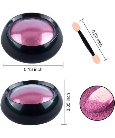 Peowuieu 16 Glasses Chrome Nail Powder Metallic Nail Art Powder Effect Manicure Pigment with 16 Pieces Eyeshadow Sticks - Buy Online on SooperMarket.com