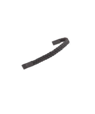 Shires Aviemore Plaited Browband - Brown Brown Cob
