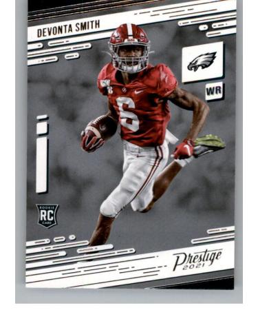2021 Panini Prestige #211 DeVonta Smith RC Rookie Card Philadelphia Eagles Official NFL Football Trading Card in Raw (NM or Better) Condition