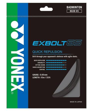 YONEX BG Exbolt 65 Badminton String Black
