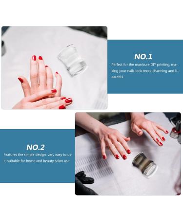 Lurrose 3 Sets Nail Art Silicone Stamp Kit - French Tip Nail Printer & Seal with Frosted Scraper for Perfect Manicures - International Shipping Available - Buy Online on SooperMarket.com