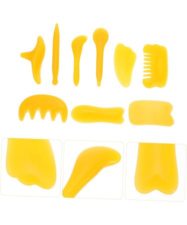 KALLORY Massage Facial Tool Set | Chinese Skincare Plate & Back Scrapper for Spa Treatments | Beeswax Resin Body Scraper - Buy Online on SooperMarket.com