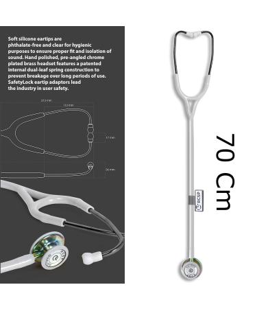 Buy Professional Acoustic Stethoscope for Doctors & Nurses - Royal Rainbow Finish Flexible Tube Soft Ear Knobs - Stainless Steel - Buy Online on SooperMarket.com