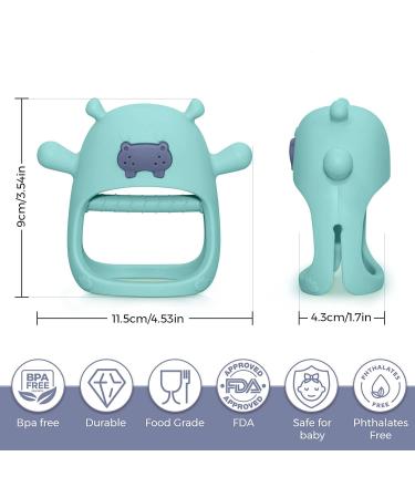 Towwi Hippo Teething Toy for Babies 0-12 Months | Chew Toys for Sucking Needs | Hand Pacifier Baby Toy - Buy Online on SooperMarket.com