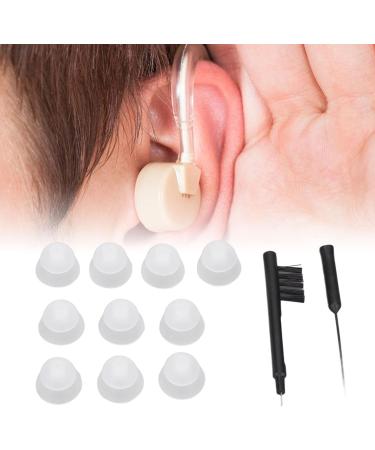 Silicone Hearing Amplifier Dome & Cleaning Brush Set | Earplug Ventilation Brush for Optimal Hearing Aid Care - Buy Online on SooperMarket.com