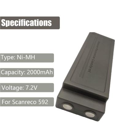 Buy 8 Pack 7.2V RSC7220 Rechargeable NiMH Battery | Compatible with Scanreco Models 592 590 960 | 2000mAh Power - Buy Online on SooperMarket.com
