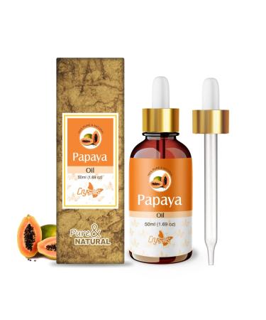 Crysalis Papaya 100% Pure & Natural Undiluted Cold-Pressed Carica Papaya Carrier Oil Organic Standard with Dropper for Skin & Hair Care Nourishes Skin & Removes Dark Spots Promotes Healthy Hair-50ml 50 ml (Pack of 1)