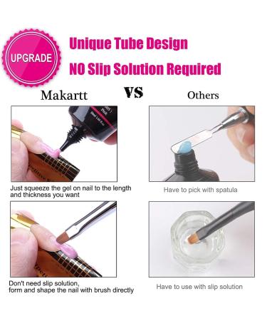 Makartt Qikgel Nude Poly Nail Gel Builder Kit - Hard Gel for Nails | Fall Trendy Nail Art Design | DIY Beauty Gift Set - Buy Online on SooperMarket.com