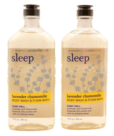 Bath & Body Works Aromatherapy Sleep Lavender & Chamomile Body Wash & Foam Bath - 2 Pack