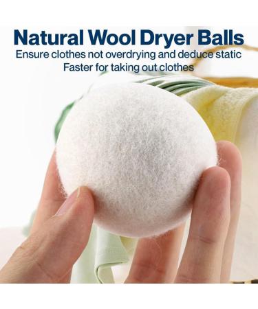 Loufy 6 Premium Natural Wool Drying Balls - Made with Wool that Replaces Drying Sheets - Durable and Easy to Use Lint Remover - Buy Online on SooperMarket.com