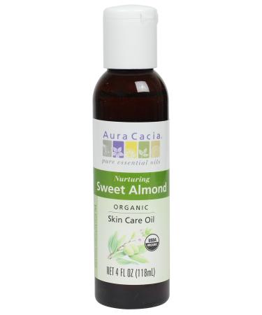 Aura Cacia Organics Skin Care Oil Nurturing Sweet Almond 4 fl oz (118 ml)