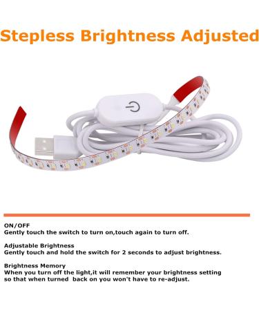 GELENZ 30 LED Sewing Machine Light Strip Kit 6000k Cold White with Touch Dimmer & USB Power (2 Pack) - Buy Online on SooperMarket.com