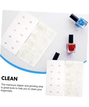 Mikinona 1 Set Nail Set Nail Tips Nails Nail Buffer Block Plastic Nail French Manicure Kit Nail Grinding Bar Nail Grooming Kit Manicure Clippers Fingernail Stainless Steel Artificial 13X7cm Assorted Color 3 - Buy Online on SooperMarket.com