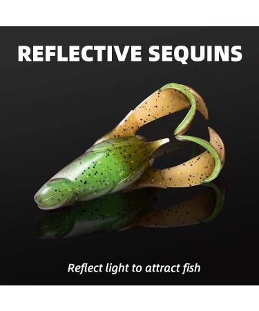 Pelican Mate Topwater Frog Lures - Double Propellers, Soft Silicone Bass Bait - Realistic Kit Set for Trout, Pike - Freshwater & Saltwater - 2pcs/3.5/0.53oz - Buy Online on SooperMarket.com
