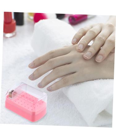Beavorty 4pcs nail polish head box nail bits nail art supplies cleaning stuff nail tech organizers and storage drill bit holder for nails nail drill bits container nail grinding tool case - Buy Online on SooperMarket.com