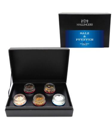 Hallingers Salz & Pfeffer - spice gift set handmade 5 salt & pepper from all over the world (set) - Mother's Day gift & gift ideas for Father's Day |Birthday Congratulations New Home anniversary friend 5er spice salt & pepper
