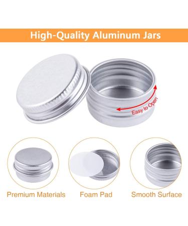 35 Aluminum Cosmetic Jars - Empty Metal Taps for Lip Balm Creams & Nail Art | 5ml Sample Cans - Buy Online on SooperMarket.com