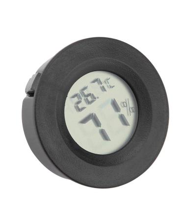 Mini Digital Hygrometer Thermometer | Indoor Humidity Temperature Monitor with Large LCD Display and Backlight for Reptile - Black - Buy Online on SooperMarket.com