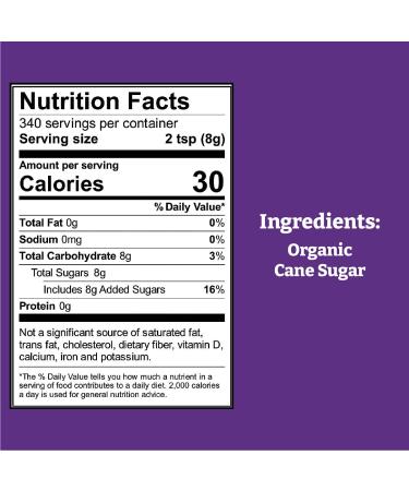 Organic Cane Sugar 10 lb - Fair Trade, Non GMO, Gluten Free - Buy Online on SooperMarket.com