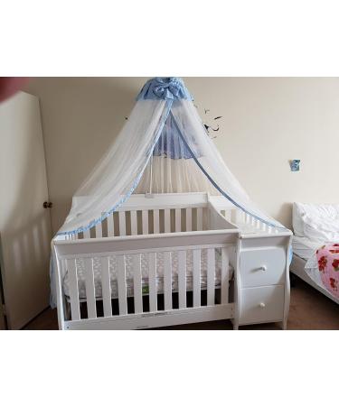 JOYLIFE Baby Toddler Bed Crib Dome Canopy Netting - Blue | Protects Against Insects and Mosquitoes - Buy Online on SooperMarket.com
