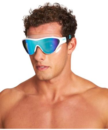 ARENA Unisex The One Mask Mirror Swimming Goggles - NS Blue-White-Black | International Shipping Available - Buy Online on SooperMarket.com