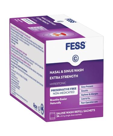 Fess Nasal & Sinus Wash Extra Strength Refill 24 Sachets