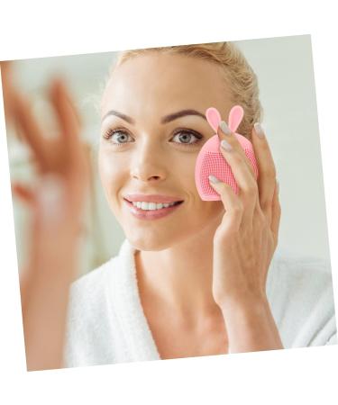 minkissy 28 Pcs Rabbit Ears Facial Brush Facial Exfoliating Brush Face Cleansing Tool Face Washing Brush Facial Cleansing Face Scrubber Handheld Miss Pink Silicone Brush Silica Gel Light Pinkx7pcs 7.5x7.5cmx7pcs - Buy Online on SooperMarket.com