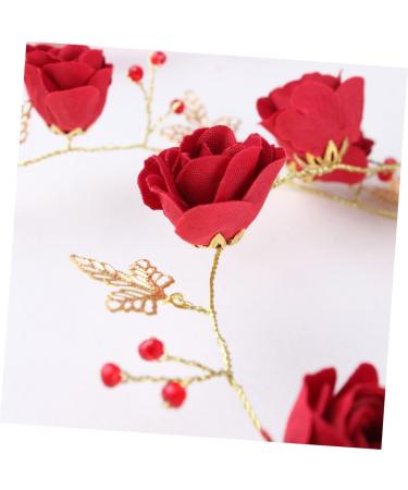 minkissy Red Headband Bridal Head Headgear Miss Nationality Accessories Red - Buy Online on SooperMarket.com