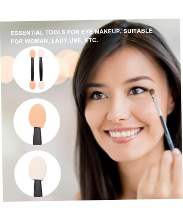 WOONEKY 200 Pcs Double Ended Eyeshadow Brush Professional Eyeshadow Sponge Brush Emulsion Black - Buy Online on SooperMarket.com