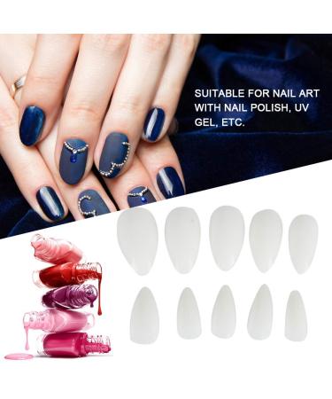 False Nails - Full Cover Oval Nail Art Tips | 500pcs Natural Color | International Shipping - Buy Online on SooperMarket.com