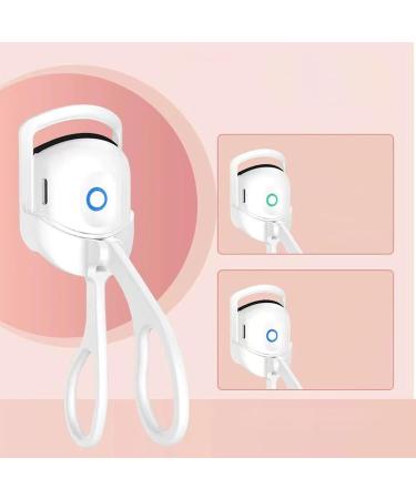 Heated Eyelash Curler Electric Lash Curler Rechargeable 2 Heating Modes Quick Curling Long Lasting Eye Lash Curler Eye Treatment Makeup Kit for Women Girls - Buy Online on SooperMarket.com