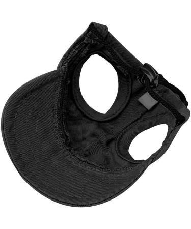 Adjustable Baseball Cap for Pets - Dog Sport Hat with Ear Holes - Summer Travel Dog Sun Hat (L-Black) - Buy Online on SooperMarket.com