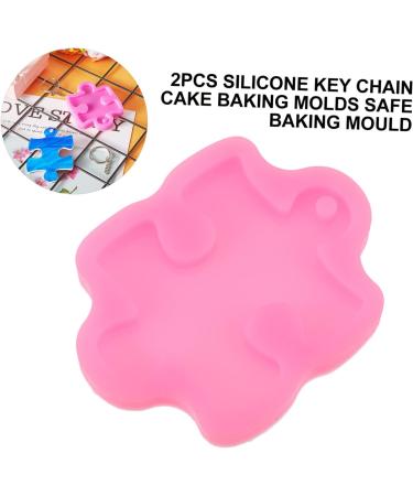Zerodeko Silicone Molds 2pcs Key Chain Mold Resin Moulds Pendants for Necklaces Pendant Clasp for Necklace Keychain Molds Cake Mold Pie Rack Keychains Cake Mould Key Chain Silica Gel Clay 7x5.5x1cm - Buy Online on SooperMarket.com