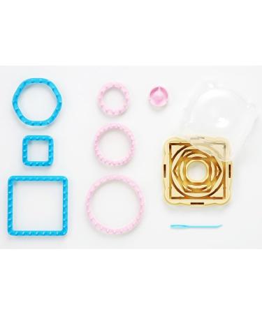 Clover Hana-Ami Flower Loom 6 Shape Set Pink/Blue 3146 - Create Beautiful Fabric Flowers Easily - Buy Online on SooperMarket.com