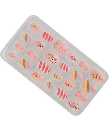Kids Nail Art Kids False Nails Cartoon Pattern Full Cover Artificial False Nails Children False Nails Colored Girls Press On Nails Removable Kids Fake Nails (03) - Buy Online on SooperMarket.com