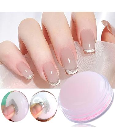 Hiraith 4.2 cm Silicone Nail Art Stamping Set with Lid and Scraper DIY French Nail Stamp Nail Stamp for Nails Stamping Varnish Kit 4.2CM Rosa - Buy Online on SooperMarket.com