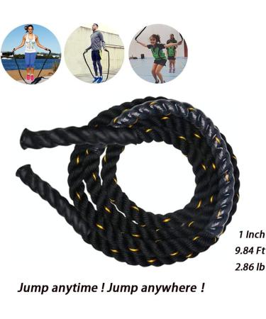 XGQQ Weighted Jump Rope - 9.8 Ft Heavy Battle Rope for Home Gym Workout - Buy Online on SooperMarket.com