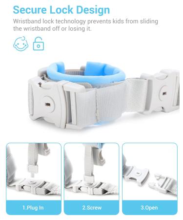 Dr. Meter Upgrade Anti Lost Wrist Link - 2 in 1 Toddlers Safety Wristband Leash with Key & Lock - Kids Anti Lost Walking Harness Rope - Dual Length 6.56ft - Pack of 1 - Buy Online on SooperMarket.com