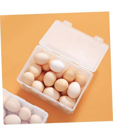 Mikinona 2pcs Box Egg Storage Box Plastic Trays for Food Refrigerator Egg Holder Fruit Vegetable re-usable - Buy Online on SooperMarket.com