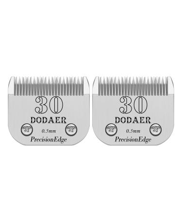 Ceramic blades for dog hair cutters compatible with Moser 45-50/Heiniger/Andis Easter A5 choice KM10 size 30# 0.5 mm 1/50 inch cutting length 2 pieces 30# 0.5 mm (2 sets)