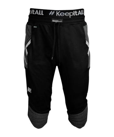 KEEPERsport Football - Teamsport Textile - Goalkeeper Pants Training 3/4 Goalkeeper Pants RP Kids 164 Black
