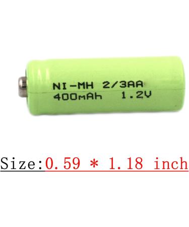 12 Pack 1.2V Ni-Mh 2/3AA Rechargeable Batteries - 400mAh Button Top for Solar Lights Shavers & Toothbrushes - Buy Online on SooperMarket.com