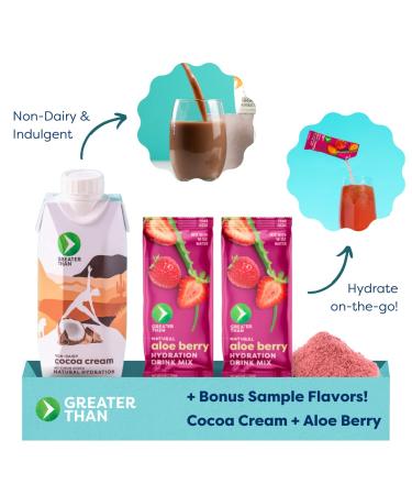 Greater Than Vegan Breastfeeding Support & Milk Supply Aid - Organic Postpartum Nursing Supplement | No Sugar, Gluten-Free, Keto | Coconut Water Electrolyte Drink Variety Pack - Best Sellers - Buy Online on SooperMarket.com